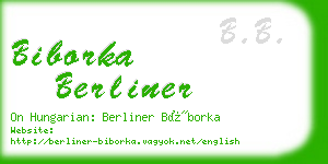 biborka berliner business card